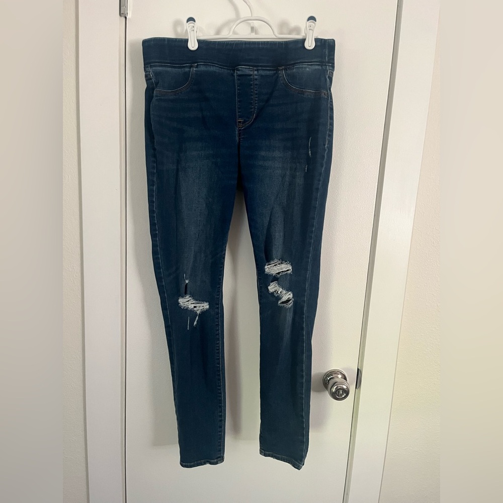Old Navy Women's Dark Wash Ripped Skinny Jeans